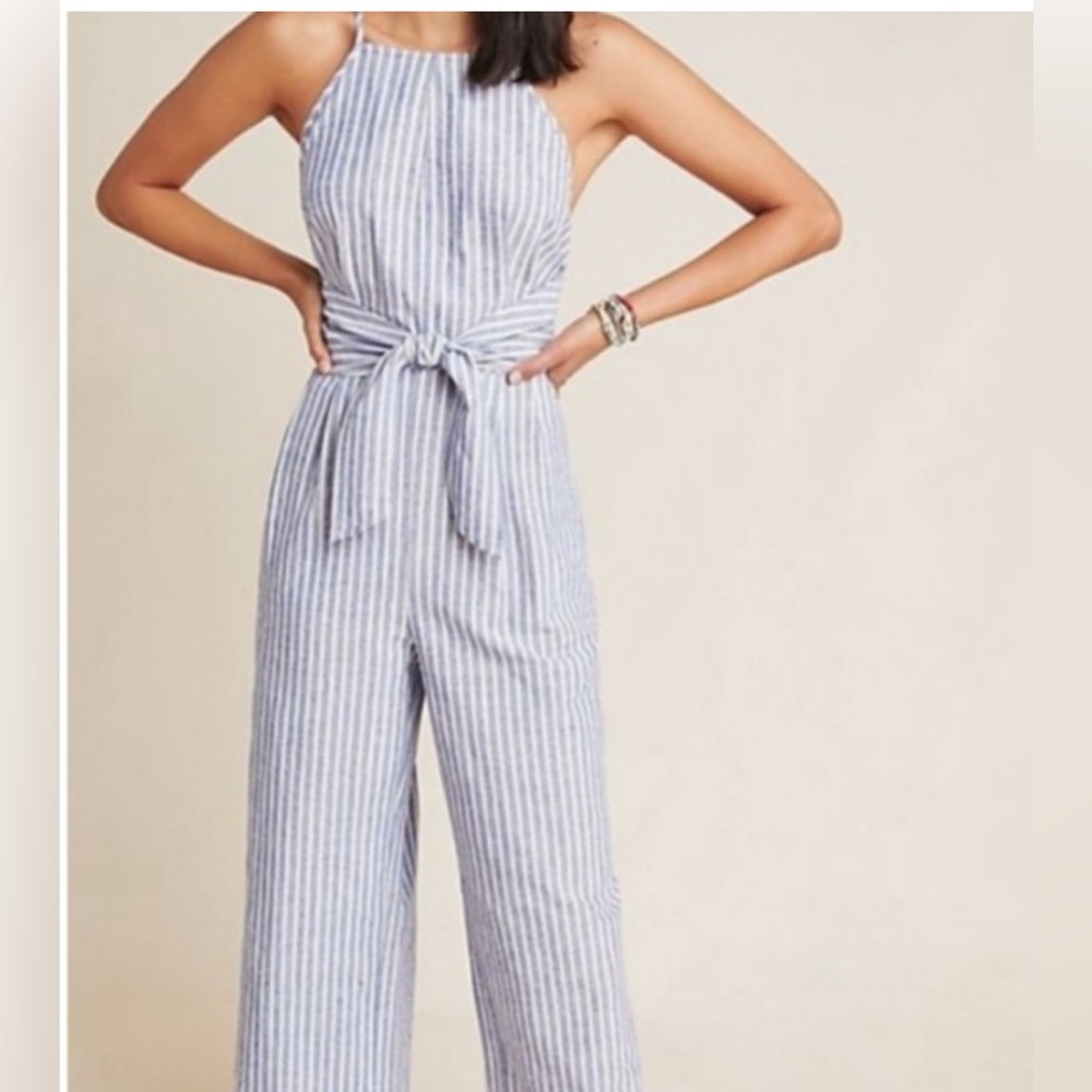 GUC Anthropologie Greylin Striped Jumpsuit